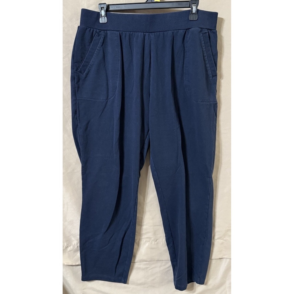 CJ Banks Pants Womens 1X Blue Pull On Comfort Waist Mature Pockets